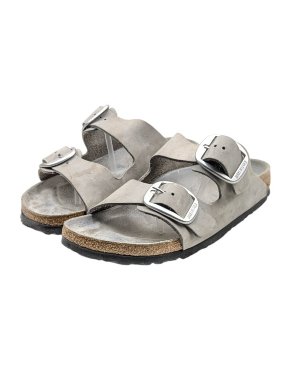 Birkenstock Arizona Big Buckle Stone Coin Nubuck Leather EU 39 S4187 - Picture 8 of 11